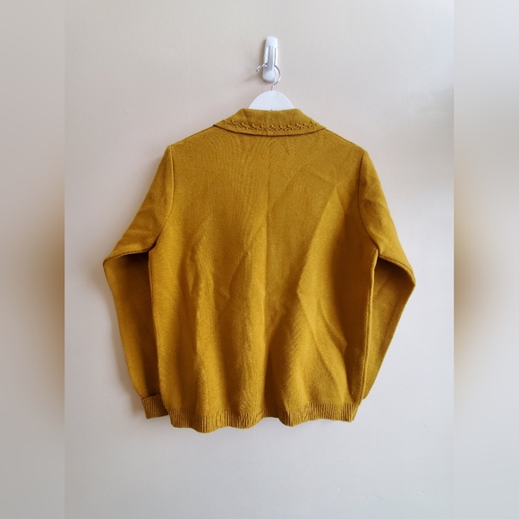 Vintage Tuscany yellow collared sweater cardigan - Picture 5 of 6